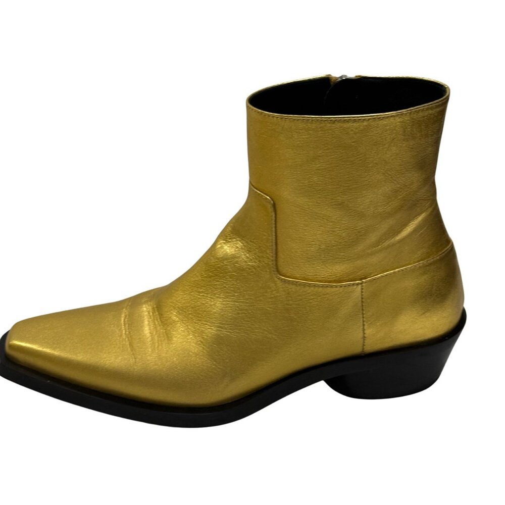$1075 Proenza Schouler gold metallic boots size 9/39